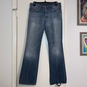 Boot cut blue jeans